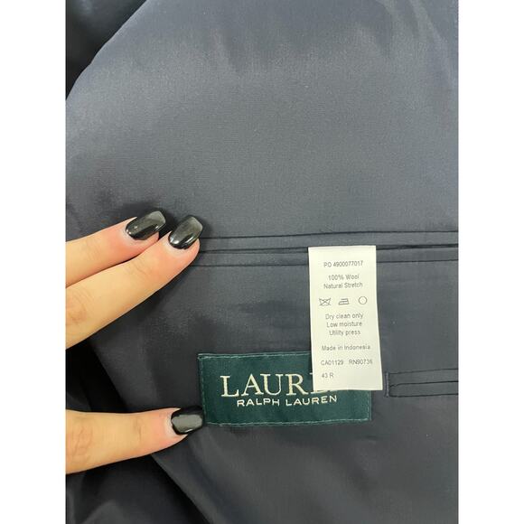 Ralph Lauren Men's Sz 43 Reg Navy Wool Blazer Sport Coat 2-Button Jacket NWT - Picture 7 of 12